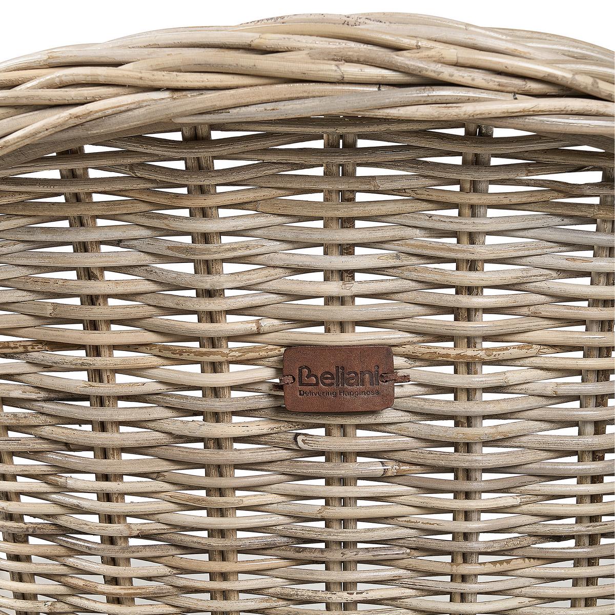 GARTEN SESSEL Beige Susua II - Beige/Naturfarben, Naturmaterialien (56/87/68cm) - Beliani