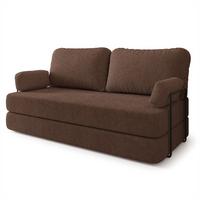 BETTSOFA NIKSI aus Schaumstoff Bucle-Stoff Braun Schlaffunktion - Braun, Textil (170/86/80cm) - MASSENO