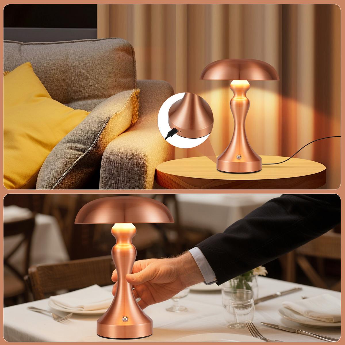TISCHLAMPE Mila 15.5/15.5/22 cm - Braun, Metall (15.5/15.5/22cm) - ZMH