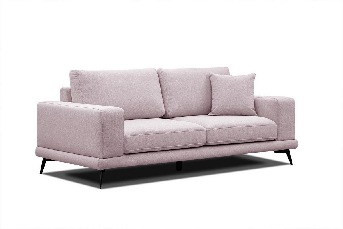 SOFA MEDIOLANE 2,5-Sitzer, rosa - Rosa, Holzwerkstoff/Textil (203/87/96cm) - Wozimo