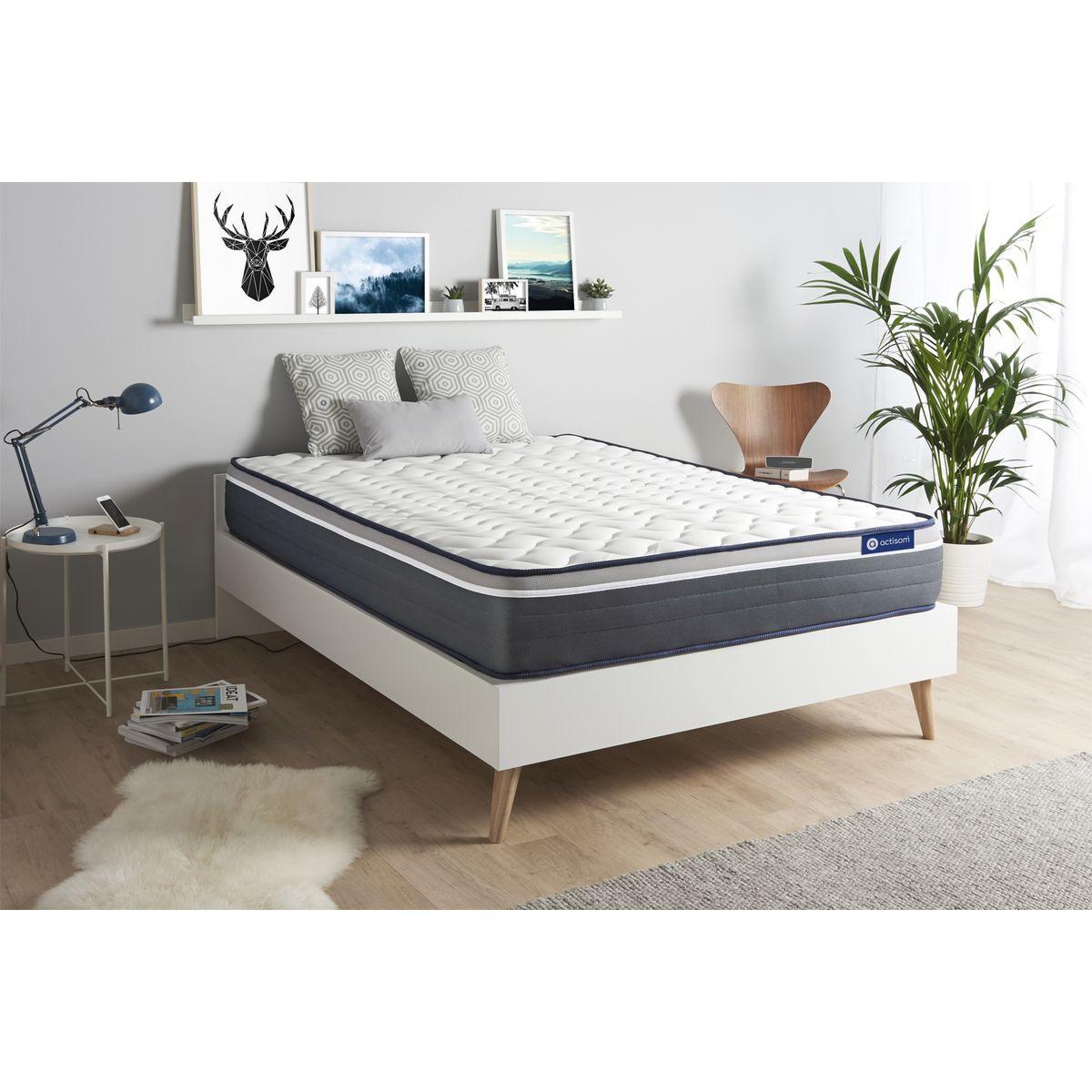 MATRATZE Actimemo plus Memory-Schaum 130 x 190 cm h4 - Weiß, Textil (130/190cm) - ACTISOM