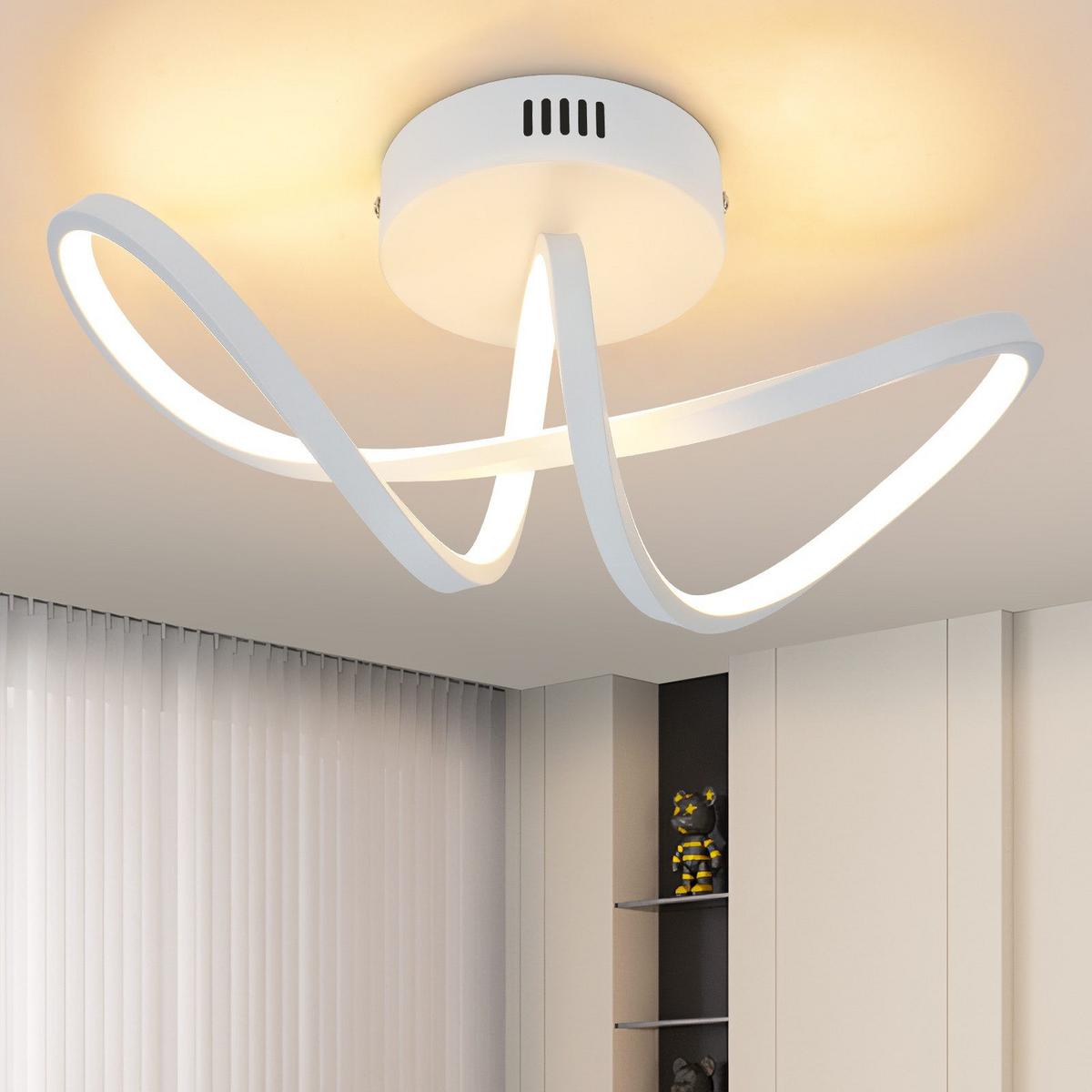 LED-DECKENLEUCHTE Marburg 34/14.5/17 cm - Weiß, Metall (34/14.5/17cm) - Nettlife