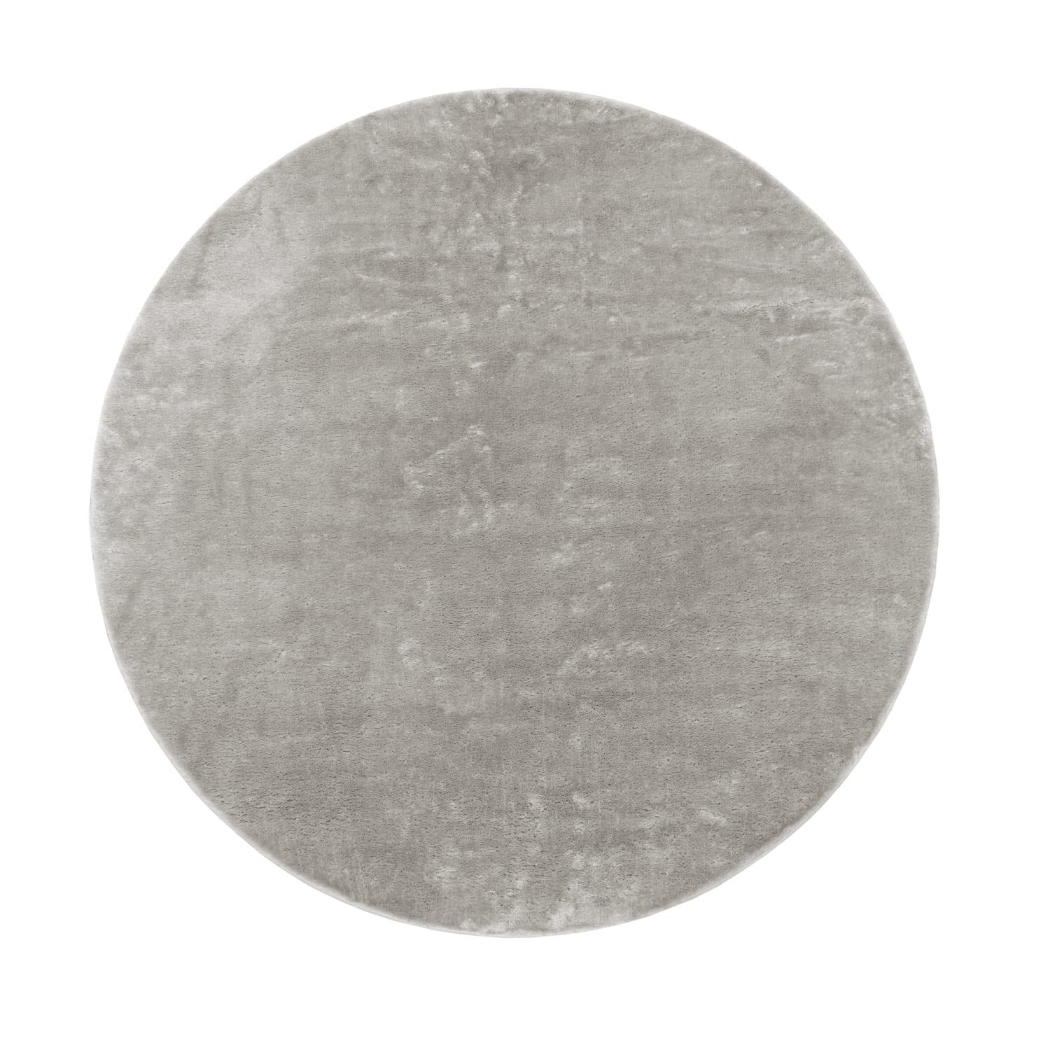 KURZFLORTEPPICH, einfarbig, Grau, Ø 200 cm - Grau, Textil (200/200cm) - KADIMA DESIGN