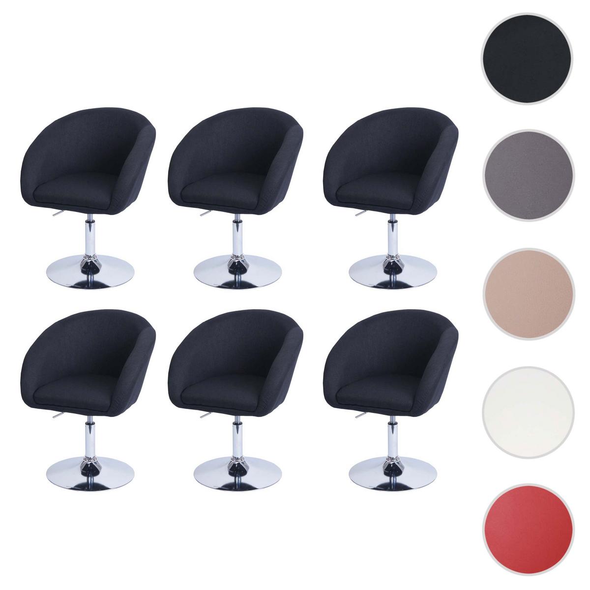 ESSZIMMERSTUHL Anthrazit 6er-Set - Anthrazit, Textil (59/90/60cm) - MCW