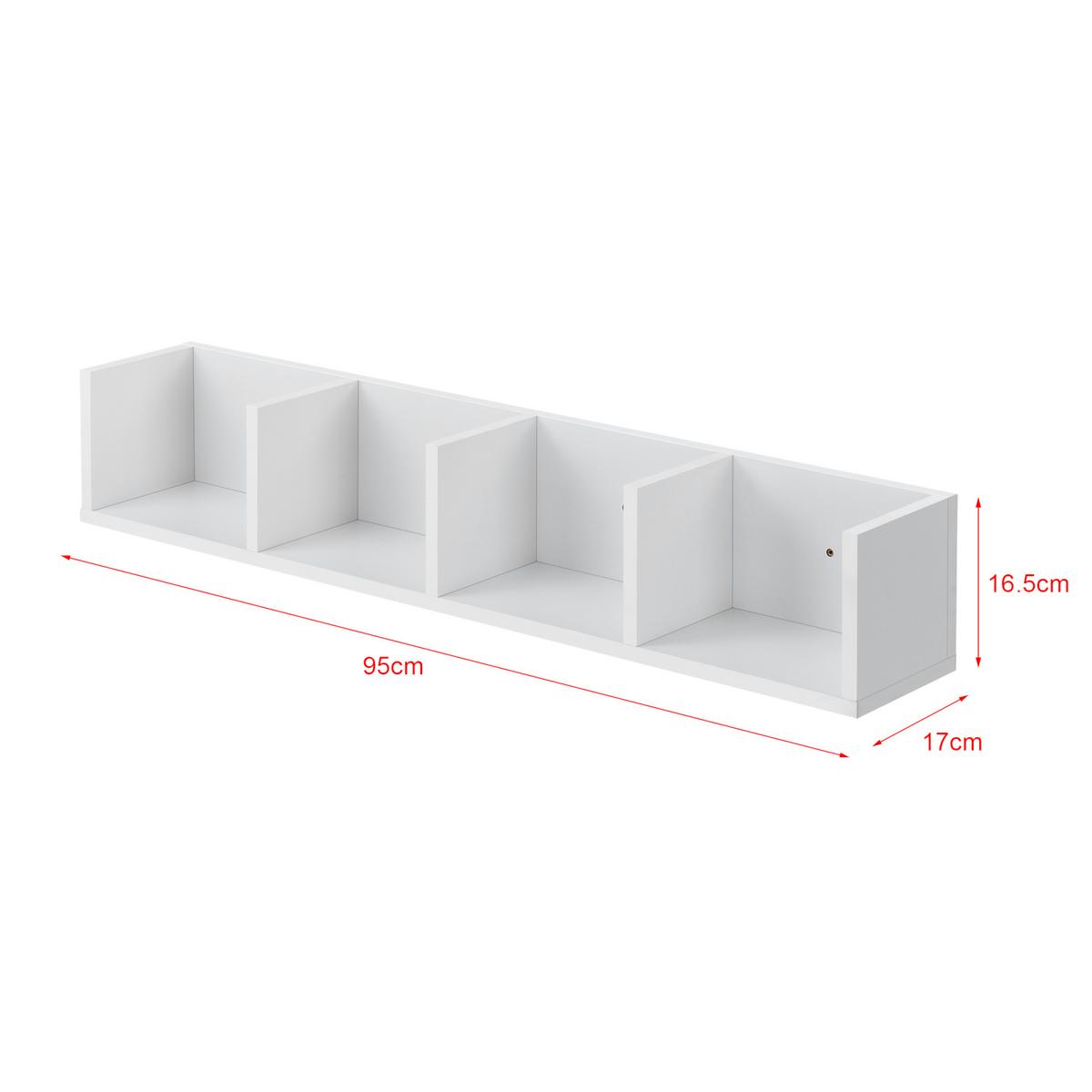WANDREGAL Ekerö - Weiß, Holzwerkstoff (95/16.5/17cm) - [en.casa]