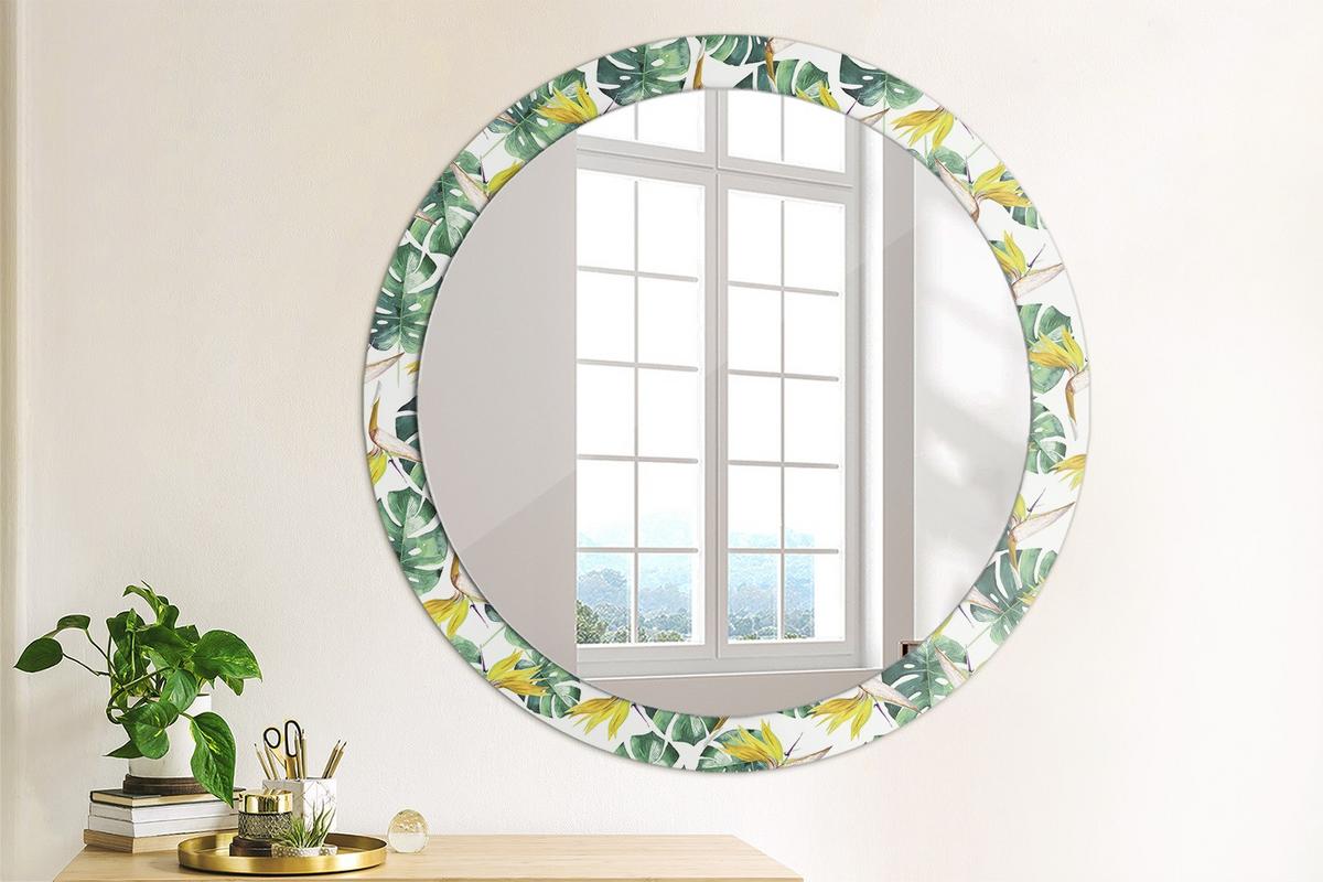 SPIEGEL Rund Ø 90 cm mit Aufdruck - Multicolor, Glas (90/90/0.4cm) - Wallfluent