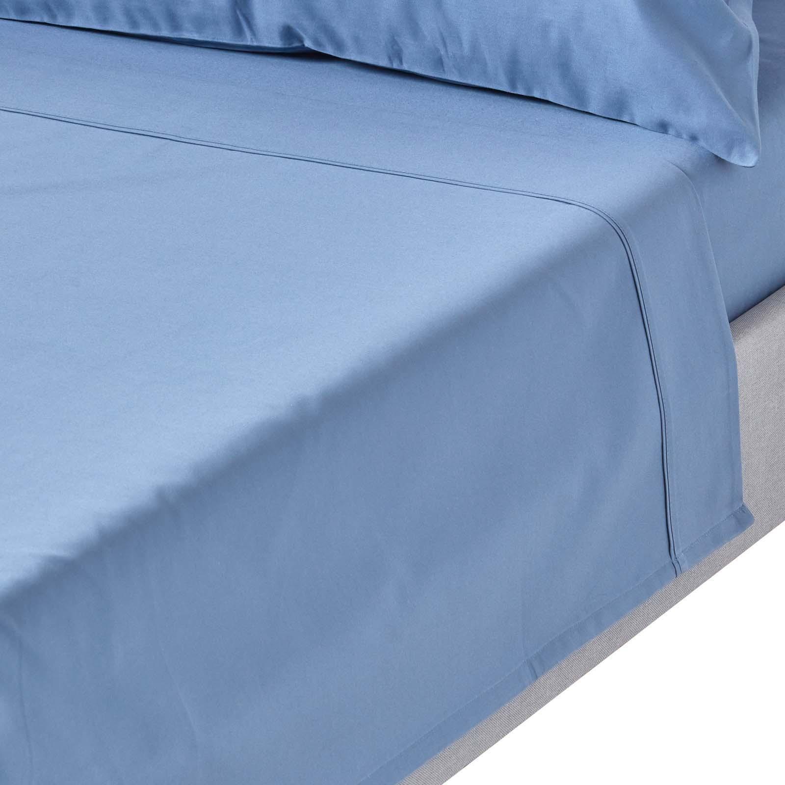 BETTLAKEN ohne Gummizug, Ägyptische Baumwolle, Fadendichte 1000 - Blau, Textil (240/300cm) - Homescapes