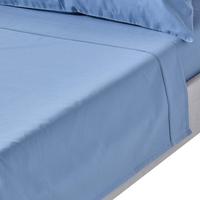 BETTLAKEN ohne Gummizug, Ägyptische Baumwolle, Fadendichte 1000 - Blau, Textil (240/300cm) - Homescapes
