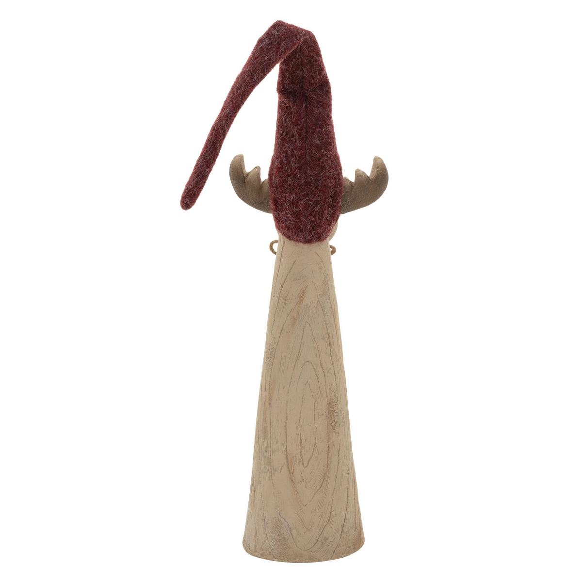 WEIHNACHTSELCH-FIGUR mit LED-Beleuchtung Weihnachtsdeko Innen höhenverstellbar 80-113 cm Braun Holzoptik - Braun, Stein (24/113/16cm) - ECD-Germany