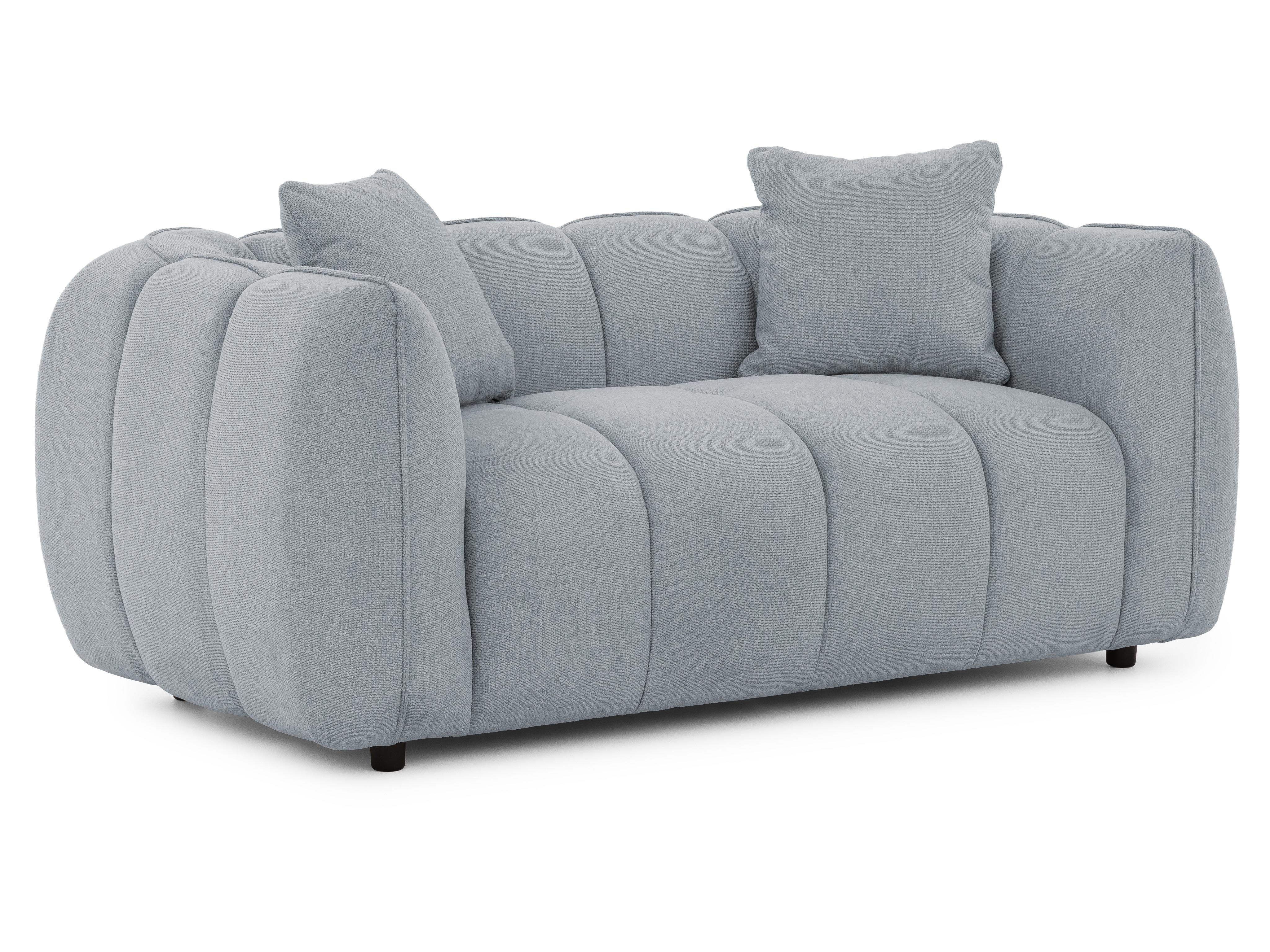 2-SITZER SOFA Nubira in tief gesteppter Bubble-Optik aus weichem Grau Strukturstoff im modernen Design - Schwarz/Grau, Holz/Kunststoff (172/69/89cm) - S-Style Möbel