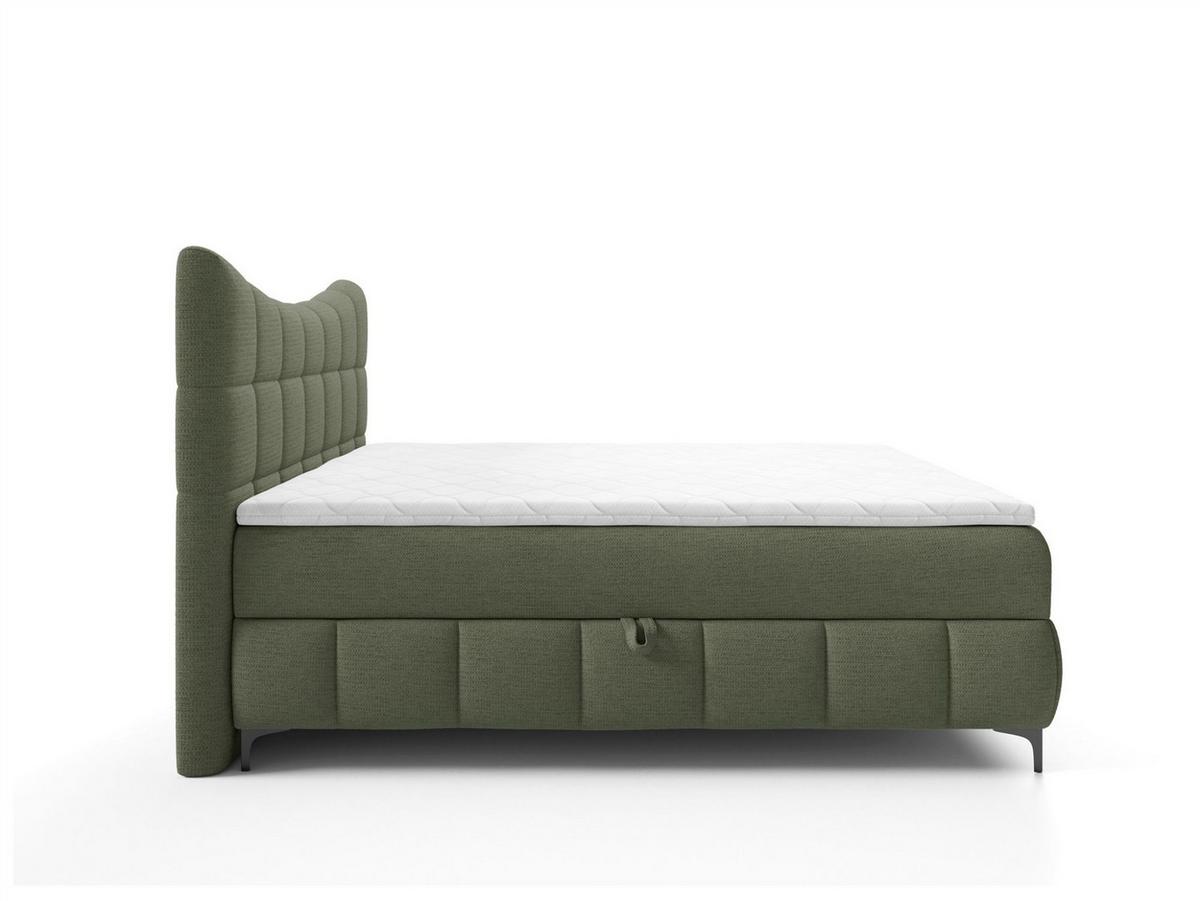 BOXBETT Charles Premi.. In Aragon - Grün, Holzwerkstoff/Textil (160/200cm) - Fun Möbel