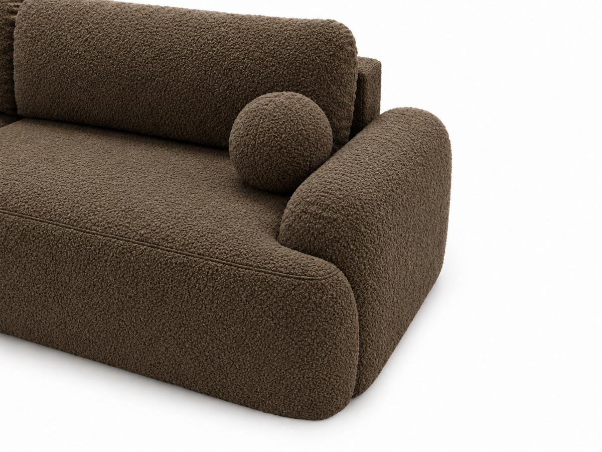 ECKSOFA Aurio Dunkelbraun Links - Dunkelbraun, Holz/Textil (177/261cm) - Graingold