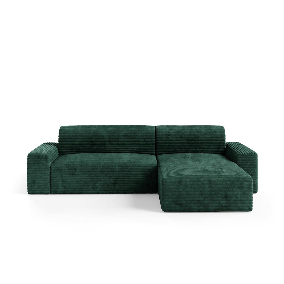 ECKSOFA Fabio 3 Sitzplätze Grün - Grün, Holz (300/185cm) - Petits-meubles
