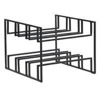 WEINREGAL Metall Modern Stil für 6 Flaschen tischfähig 29x21x25cm - Schwarz, Metall (29/21/25cm) - KADIMA DESIGN