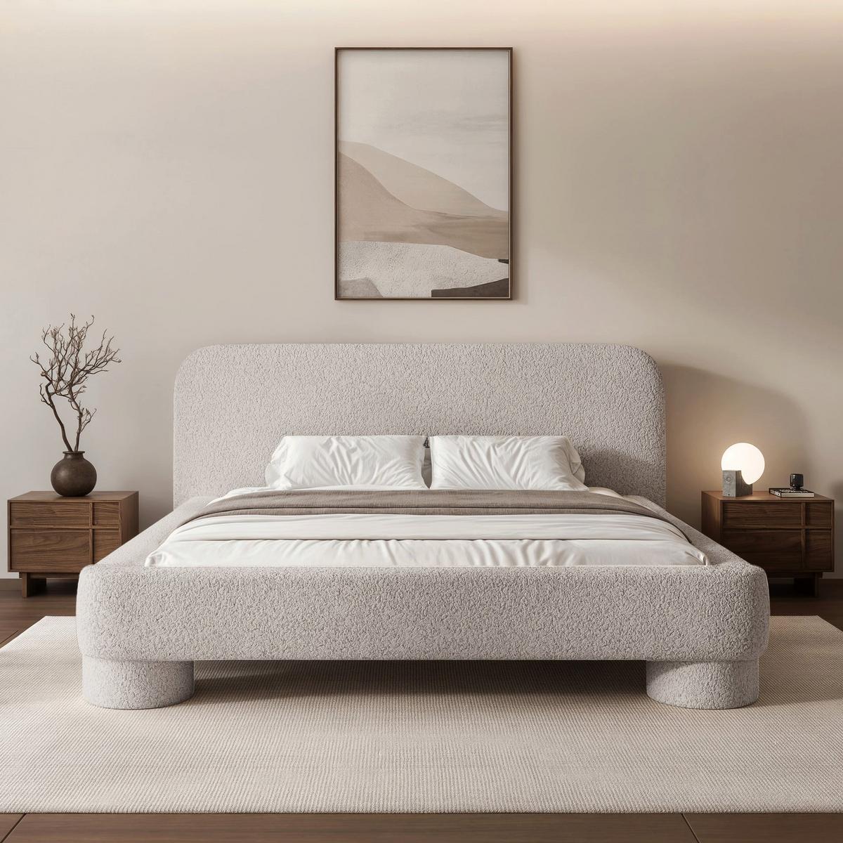 POLSTERBETT mit Bettkasten Fredo 140x200 cm - Hellgrau, Holzwerkstoff/Textil (140/200cm) - Selsey
