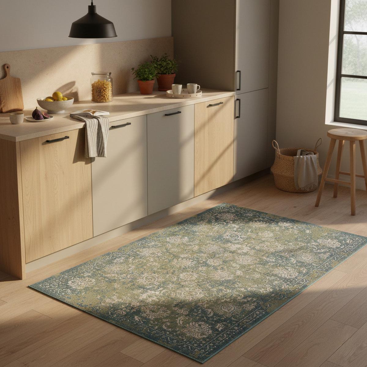 INDOOR OUTDOOR TEPPICH LAGOS VINTAGE - Petrol, Textil (140/200cm) - Pergamon