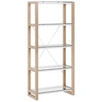 BÜCHERREGAL 4 Fächer Jenks - Weiß, Holzwerkstoff (68/152/30cm) - Beliani