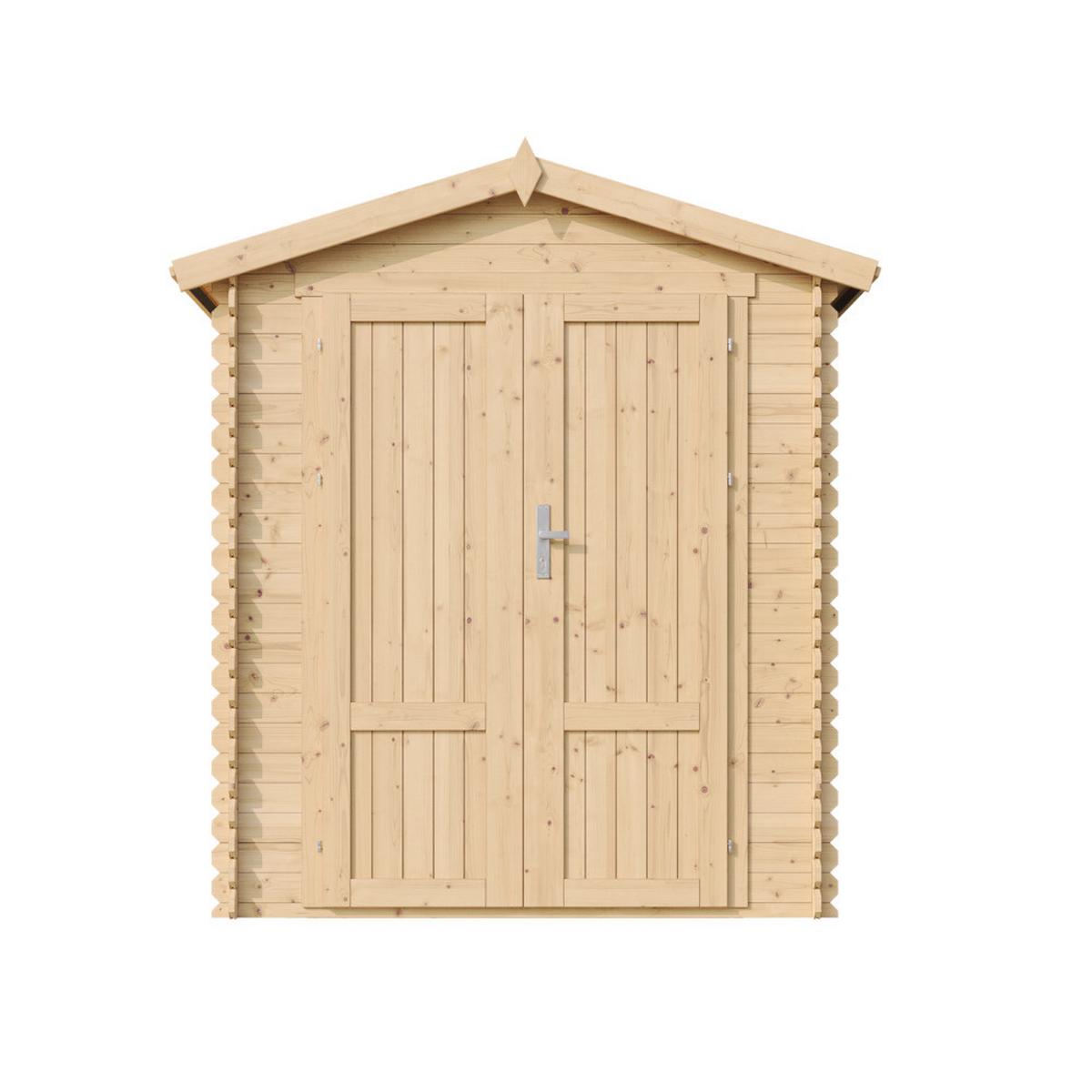 HOLZ-GARTENHAUS 2,82 m² TIMBELA M320F1 - Naturfarben, Holz (196/218/186cm) - Timbela