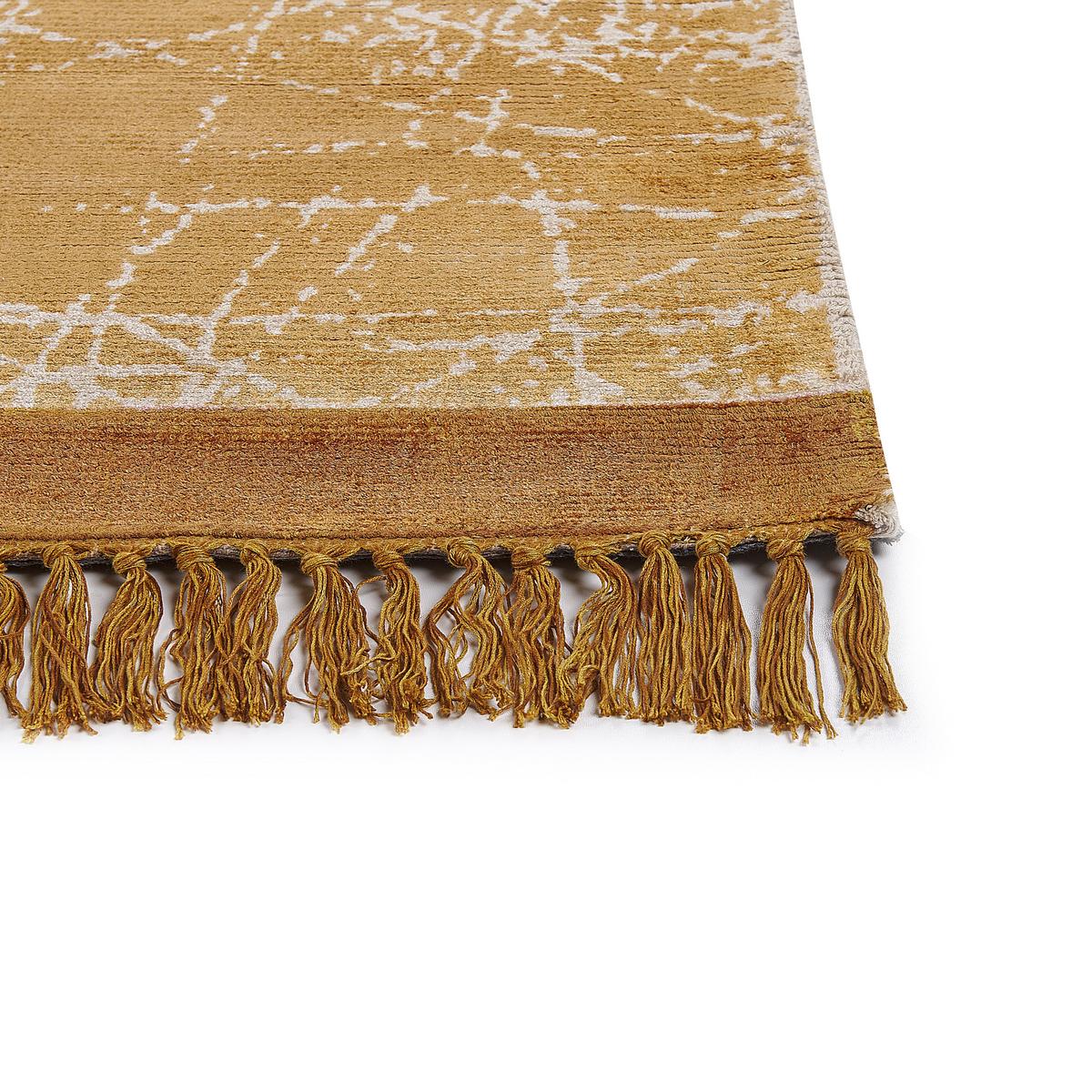 KURZFLOR-TEPPICH Hanli 200/140 cm - Orange, Naturmaterialien (140/200cm) - Beliani