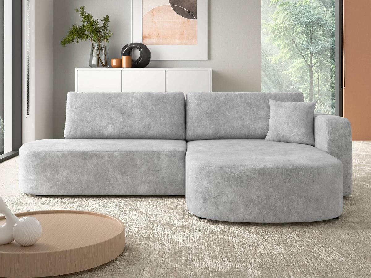 ECKSOFA Zerte, Seite: Rechts - Hellgrau/Schwarz, Holz/Kunststoff (252/175cm) - MIRJAN24