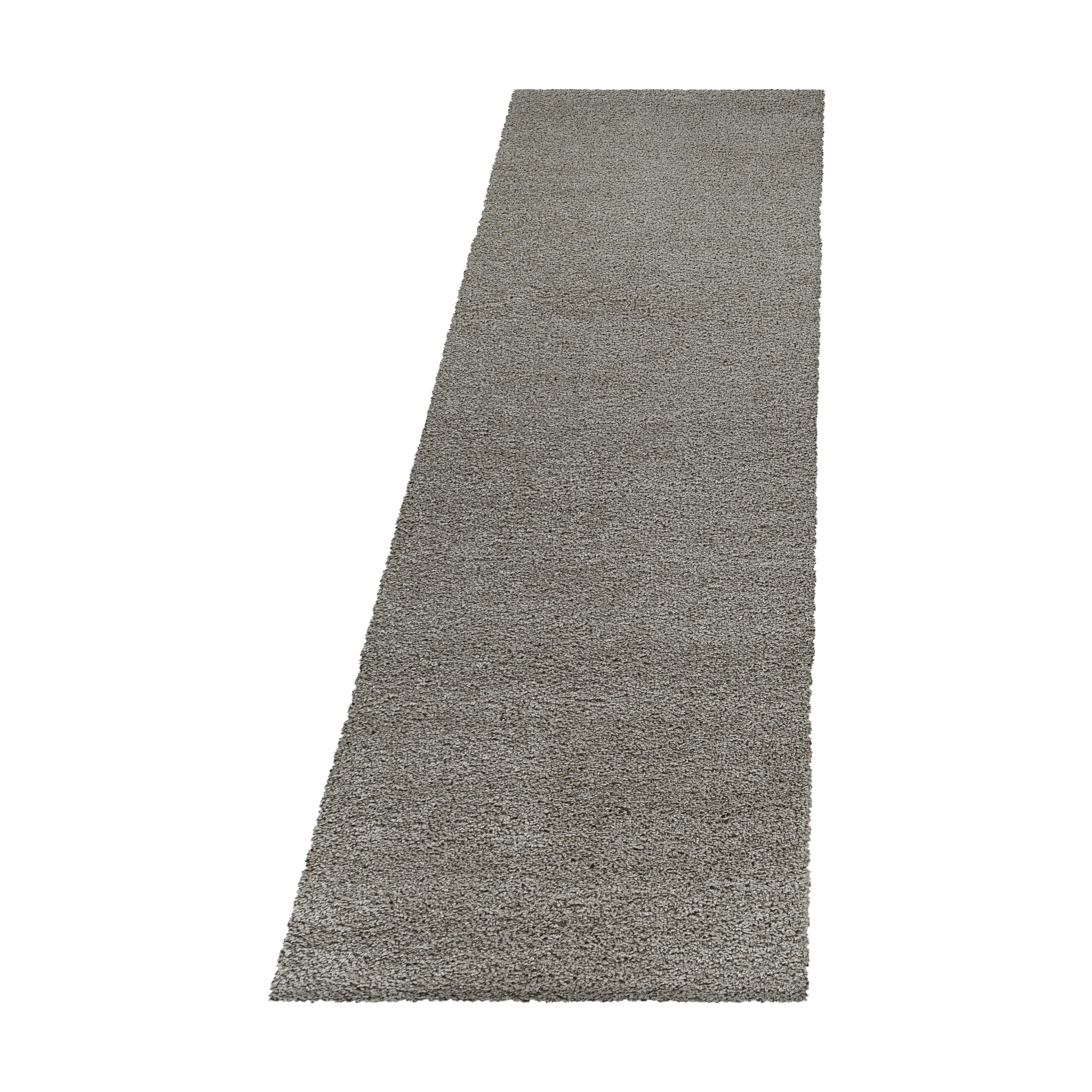 TEPPICH Hochflor SPREE in Natur, einfarbig, 80 x 250 cm - Beige, Textil (80/250cm) - KADIMA DESIGN