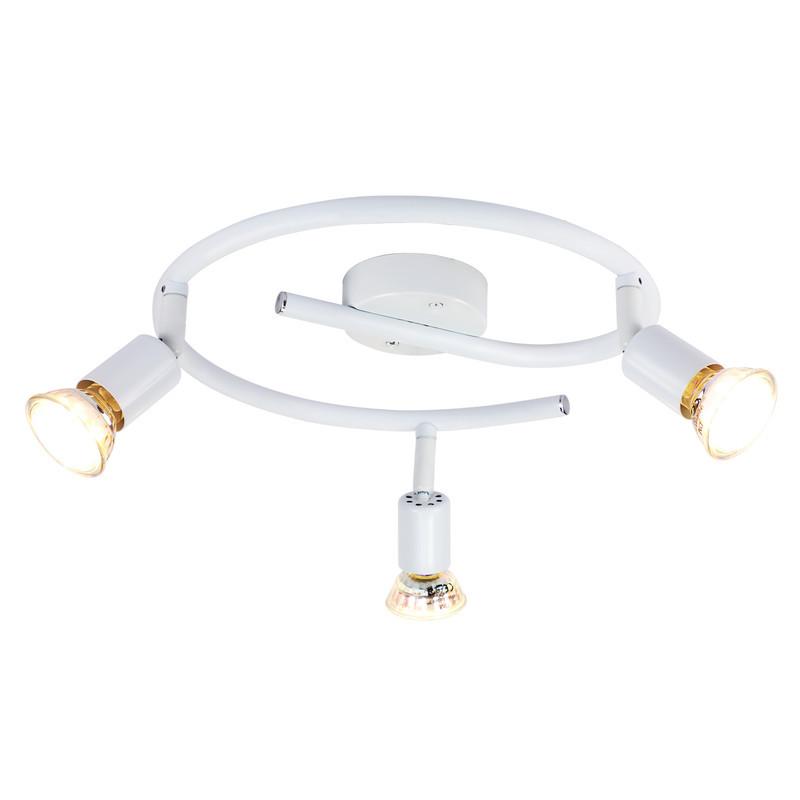 DECKENSTRAHLER Lester 3-flammig 42/15/42cm - Weiß, Metall (42/15/42cm) - Nettlife