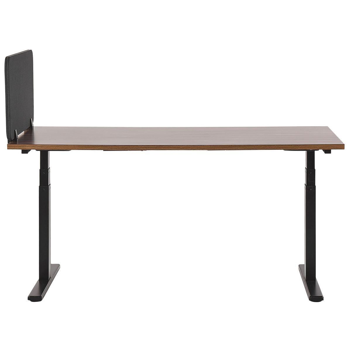 SCHREIBTISCHTRENNWAND Grau Wally - Dunkelgrau, Kunststoff (120/40/2cm) - Beliani