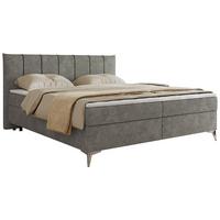 BOXBETT DRINEA 180/200 - Grau Velours - H4 - Grau, Textil (180/200cm) - MKS