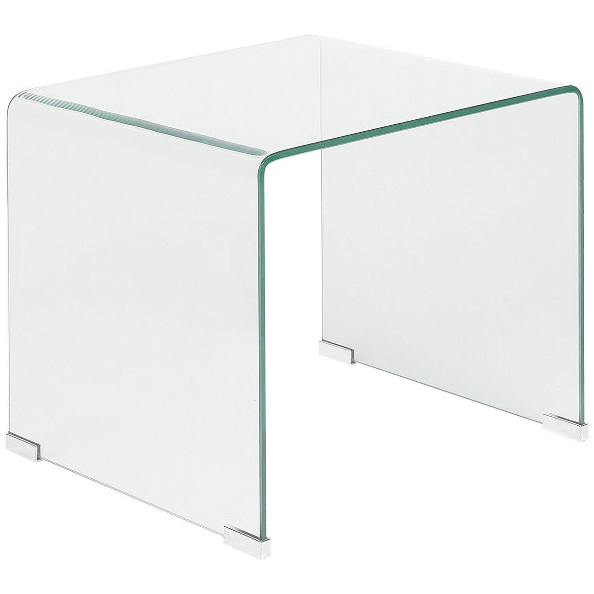 BEISTELLTISCH 2er-Set Rechteckig Transparent Kendall - Transparent, Glas (36/36/42cm) - Beliani