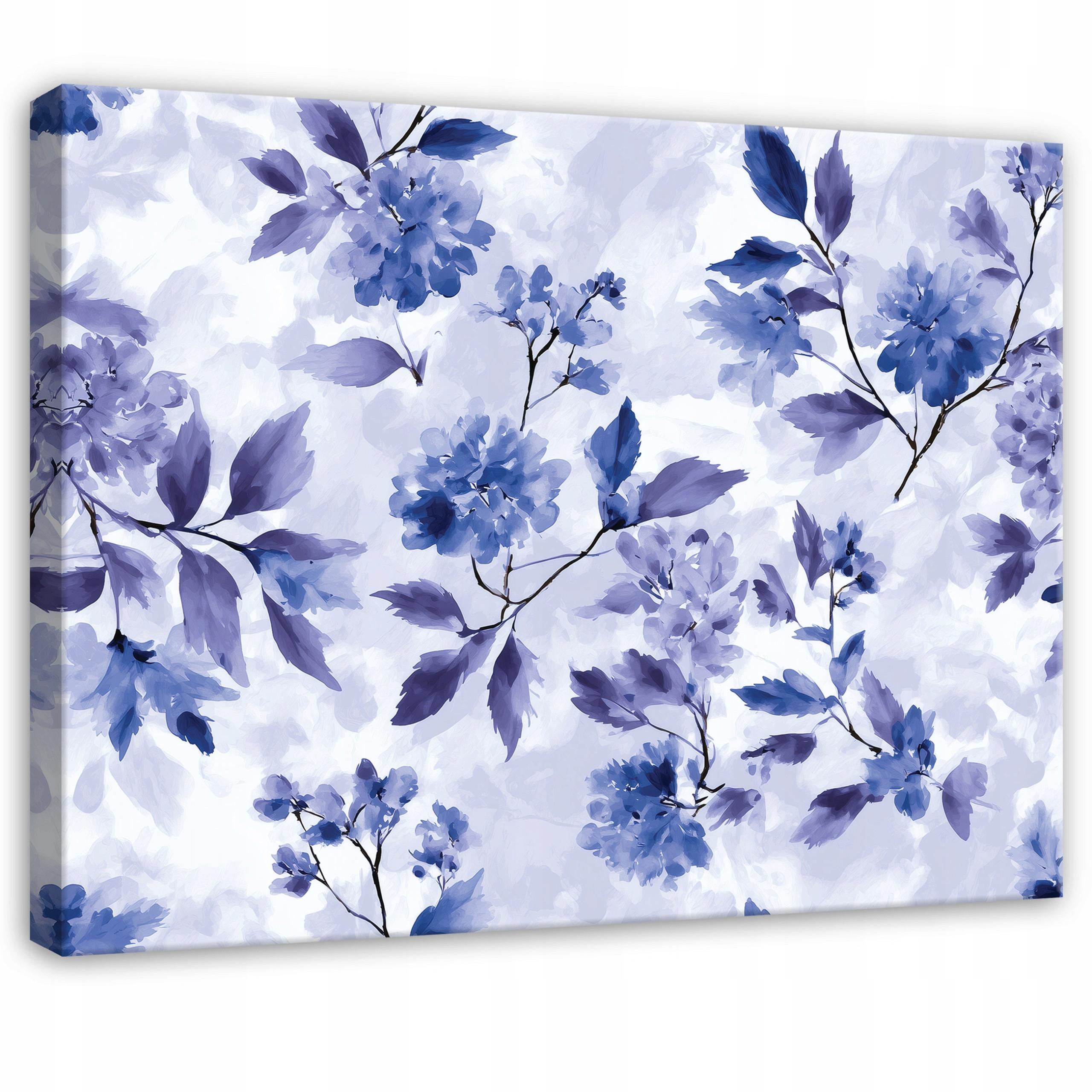 LEINWANDBILD Blumen Blätter Lila 120x80 cm - Multicolor, Holzwerkstoff (120/80cm) - Wallarena