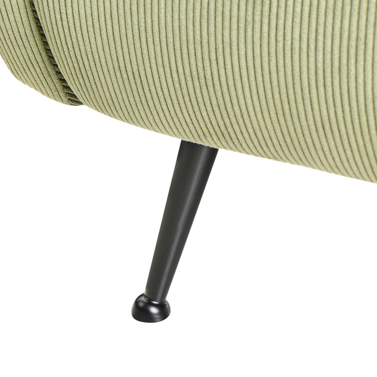 SESSEL Cord Grün Svalov - Grün, Textil (77/93/75cm) - Beliani