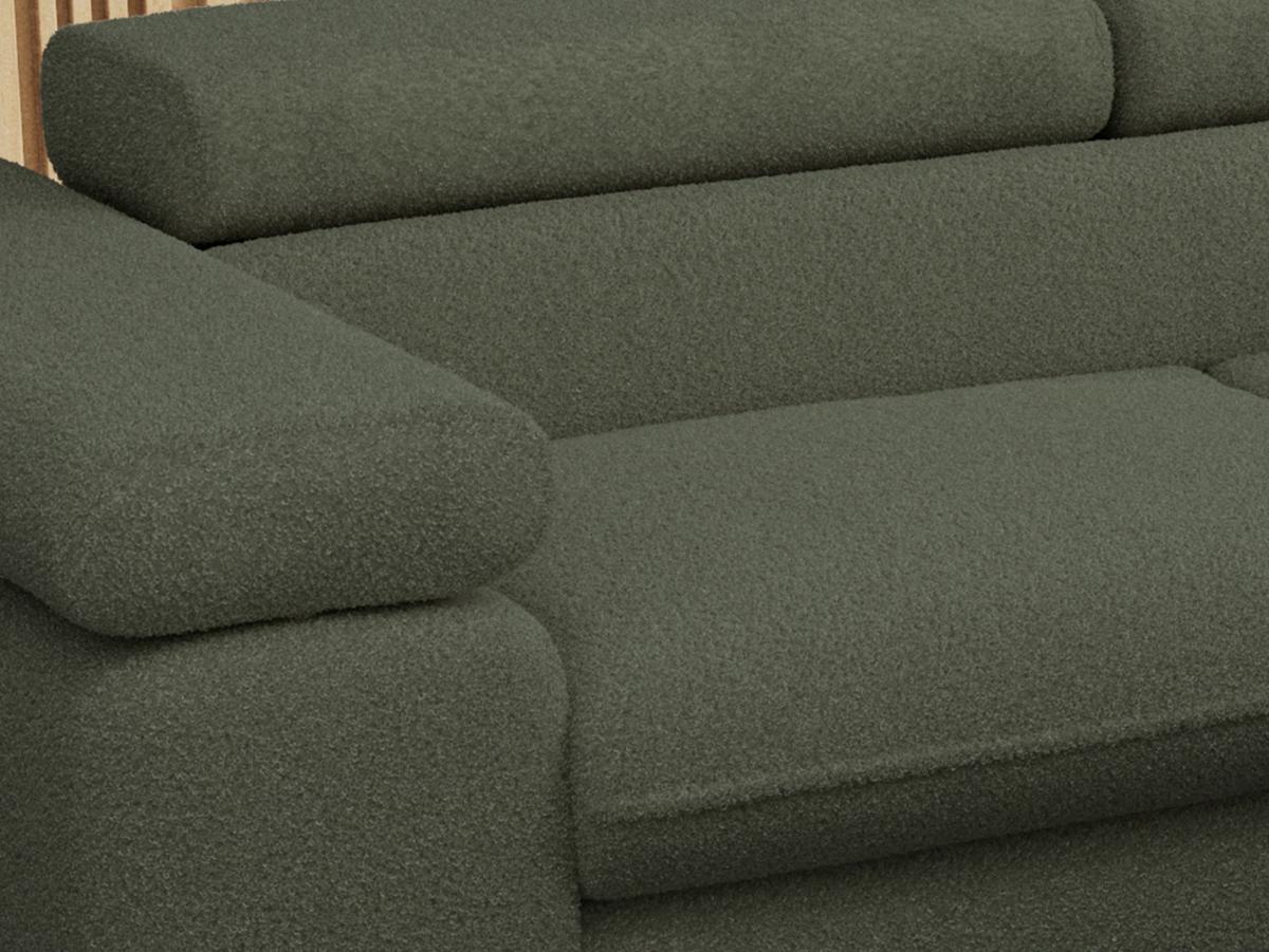 ECKSOFA PEDRO L Grün Boucle - Rechts Seite - Schwarz/Grün, Textil/Metall (273/208cm) - MKS