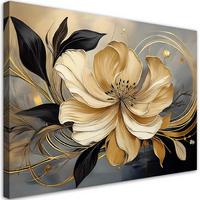 WANDBILD beige blume abstrakt - Beige, Textil (60/40cm) - Feeby