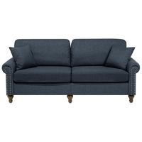 3-SITZER-SOFA Polyester Grau Otra - Dunkelgrau, Textil (195/84/76cm) - Beliani