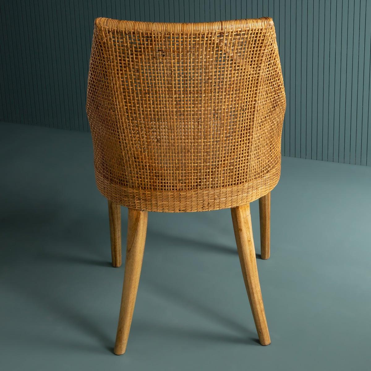 RATTANSTUHL H88 cm 56/88/58 cm - Eichefarben, Textil (58/88/61cm) - Signature