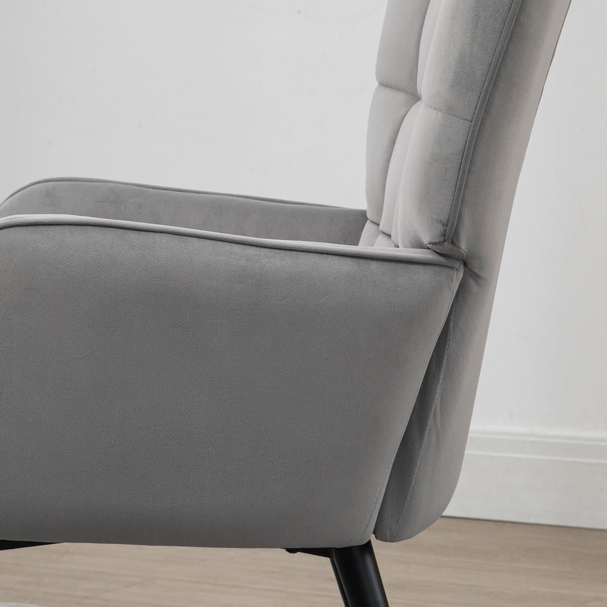 OHRENSESSEL, Relaxsessel, Hellgrau - Hellgrau, Metall (77.5/98/73cm) - HOMCOM