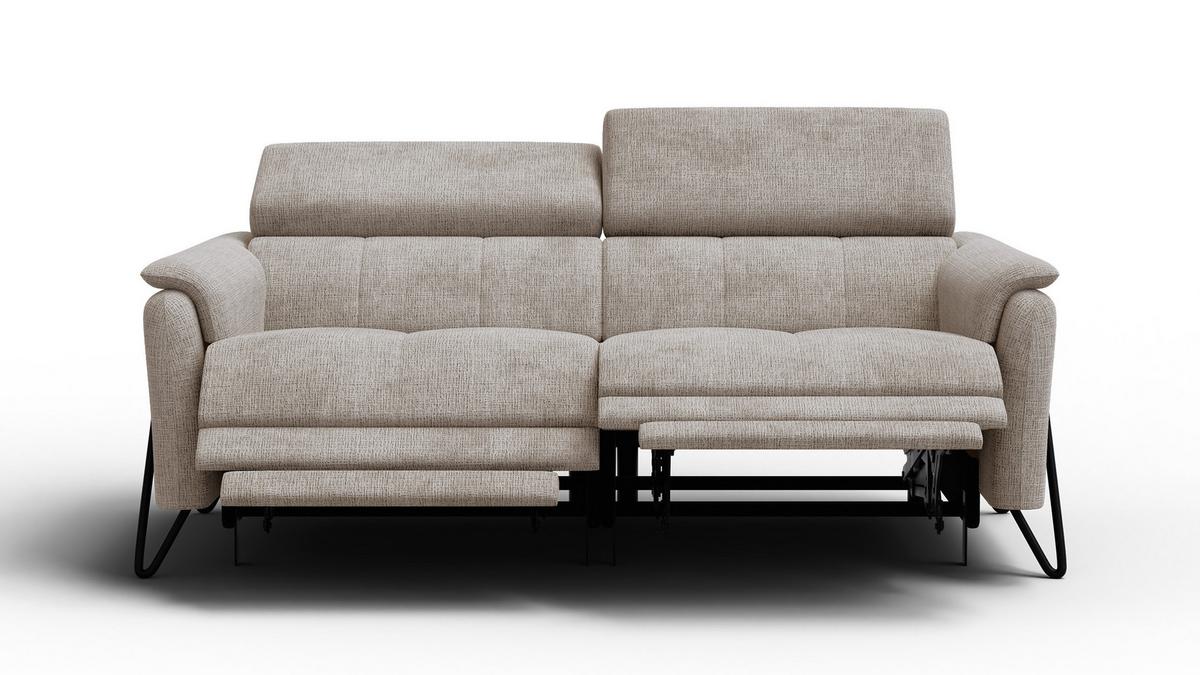 RELAXSOFA RODEN 3-Sitzer, beige - Beige, Holz/Textil (194/82/103cm) - Wozimo