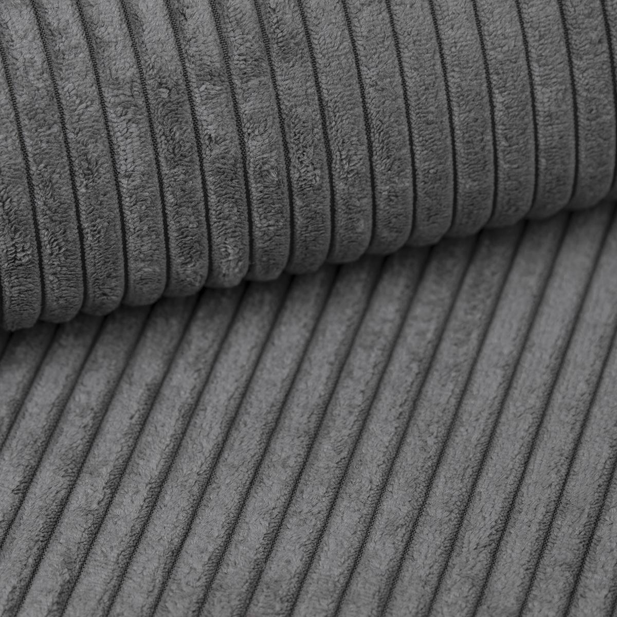BETTSOFA MOSINE Grau Kordstoff mit Schlaffunktion - Grau, Textil (281/87/98cm) - MASSENO