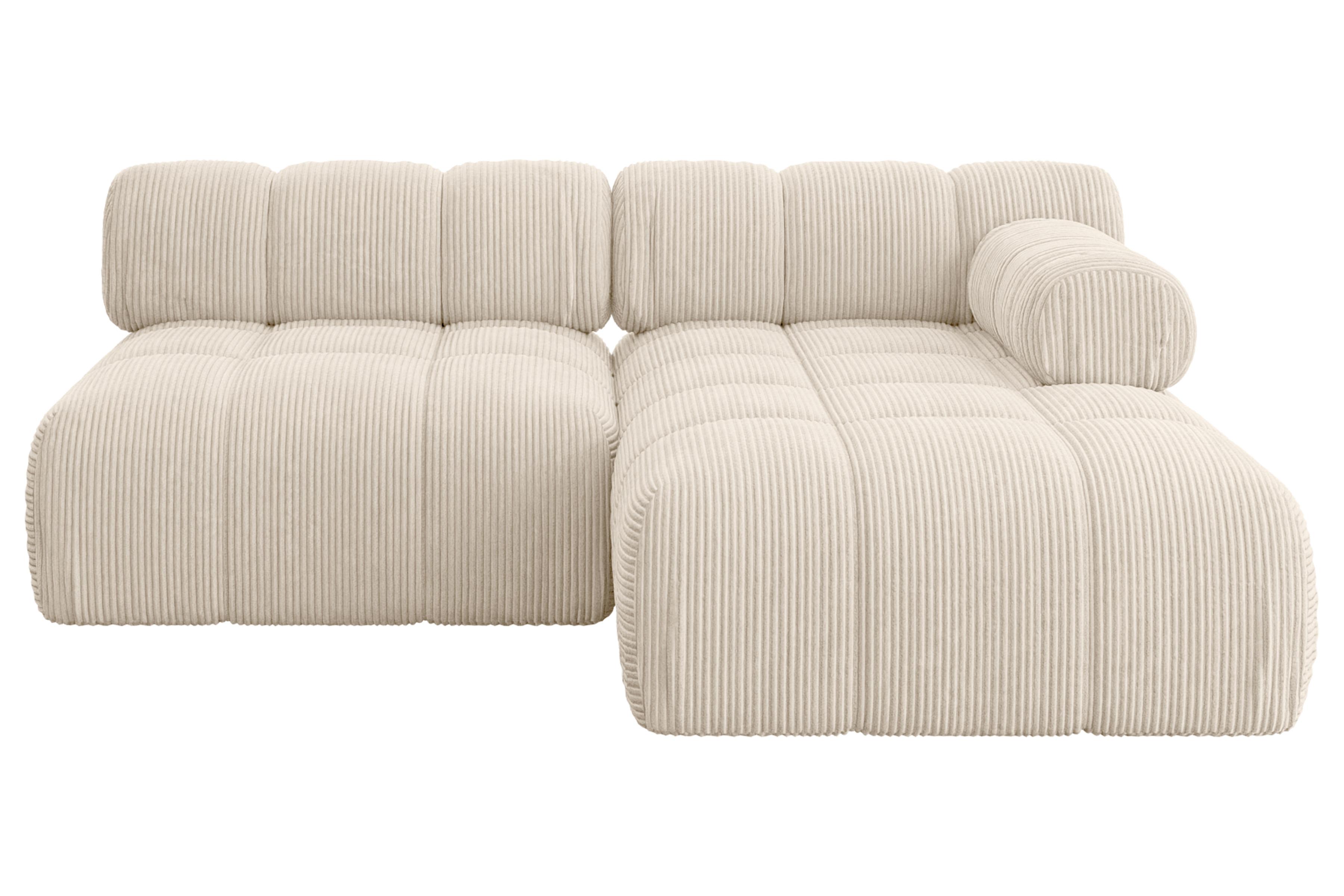 ECKSOFA modulares Sofa Razon-L1 - 190x160x70 cm Beige Cord - Beige, Holzwerkstoff/Textil (190/160cm) - ALTDECOR