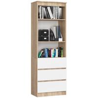 STANDREGAL Eiche Sonoma, Weiß 180/60/35 - Weiß, Holzwerkstoff (60/180/35cm) - RAUMHIRSCH FURNITURE