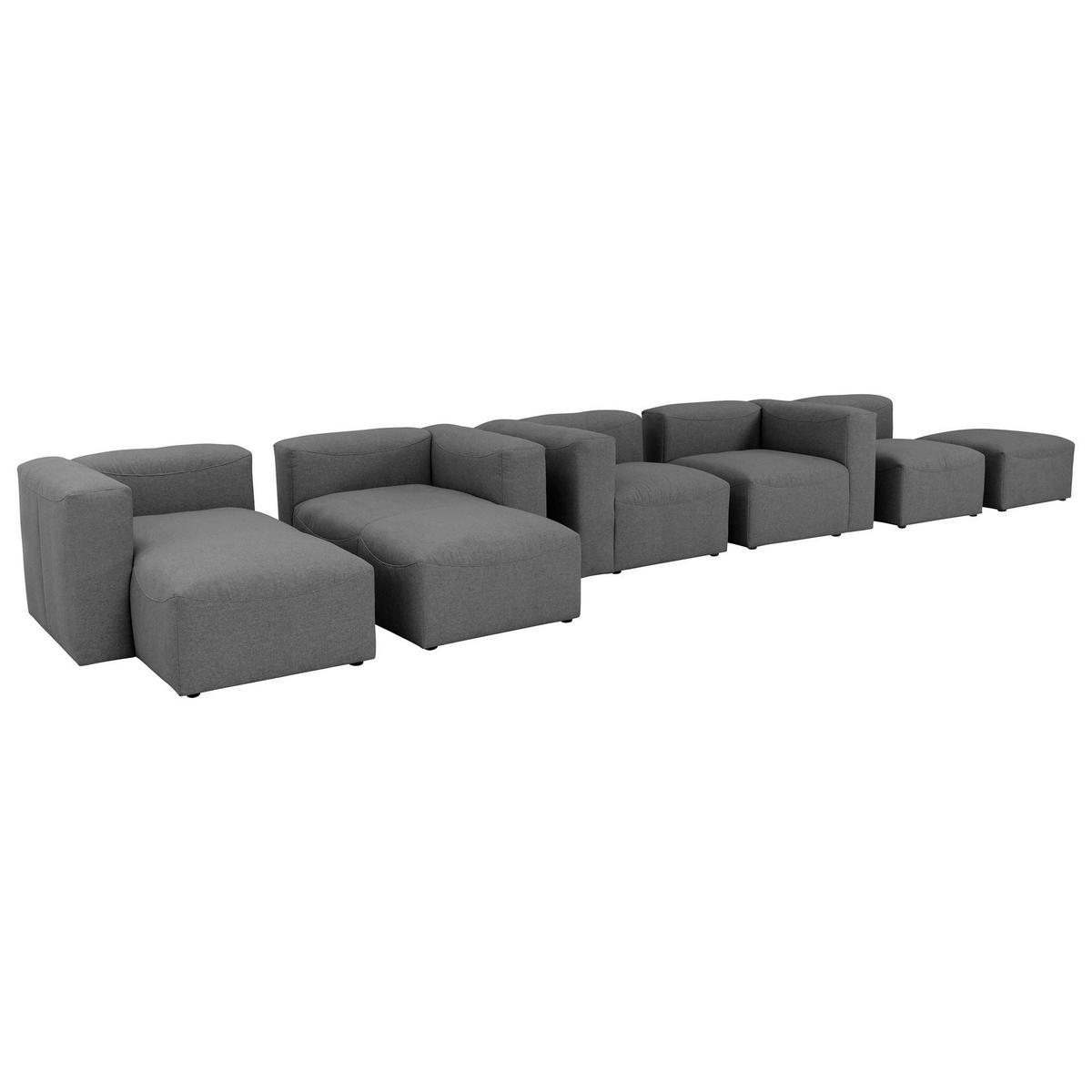 SOFA Element Armlehne rechts Kattrina Flachgewebe anthrazit - Anthrazit, Kunststoff (100/73/100cm) - 58aufmkessel
