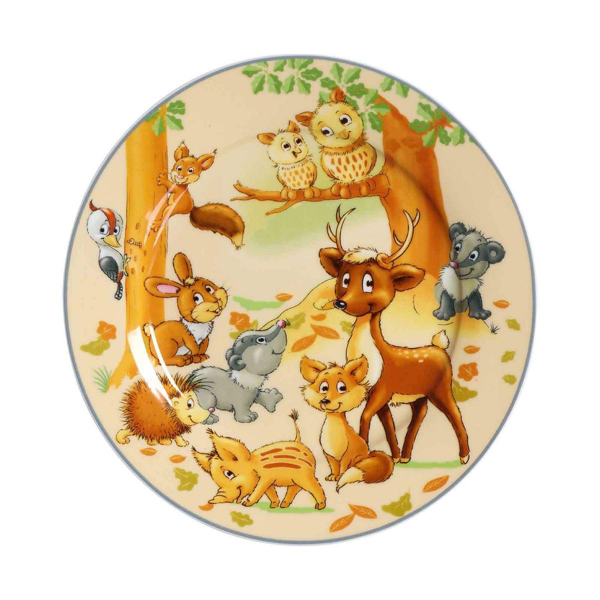 KINDERGESCHIRR Waldtiere bunt 3-tlg. - Multicolor, Keramik (2/2/2cm) - Ritzenhoff Breker