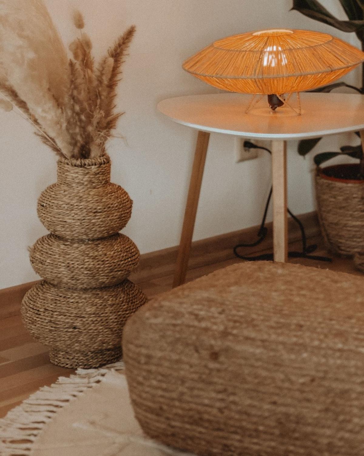 DEKOVASE Seegras natürlich Marang - Naturfarben, Naturmaterialien (41cm) - Beliani