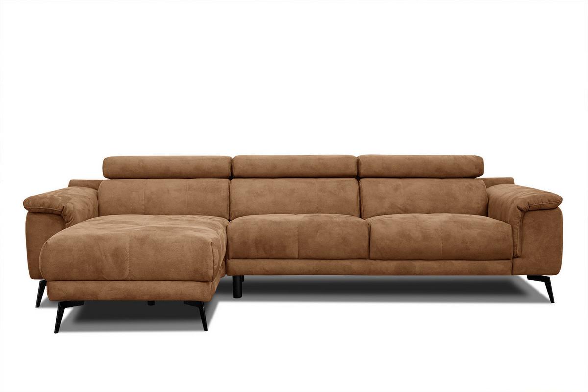 ECKSOFA FIERO 4-Sitzer, braun - Schwarz/Braun, Holzwerkstoff/Textil (158/269cm) - Wozimo