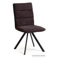 ESSZIMMERSTUHL (8er-Set) Debbi 47x92x60 Schwarz/Espresso - Dunkelbraun/Schwarz, Kunststoff (60/92/47cm) - 58aufmkessel