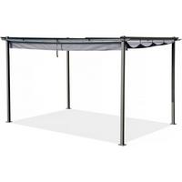 PERGOLA - MARKISE pergola en métal avec toit rétractable - 3 x 4 m - gris anthracite Anthrazit - Grau, Metall (295/231/395cm) - Habitat Garten