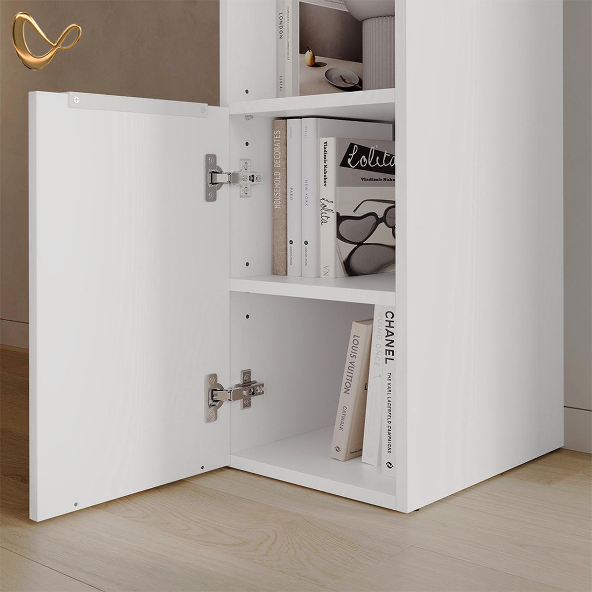 UNIVERSALSCHRANK Piave Weiß/Sonoma mit einer Tür - Weiß/Sonoma Eiche, Holzwerkstoff (30.2/120/40cm) - Livinity®
