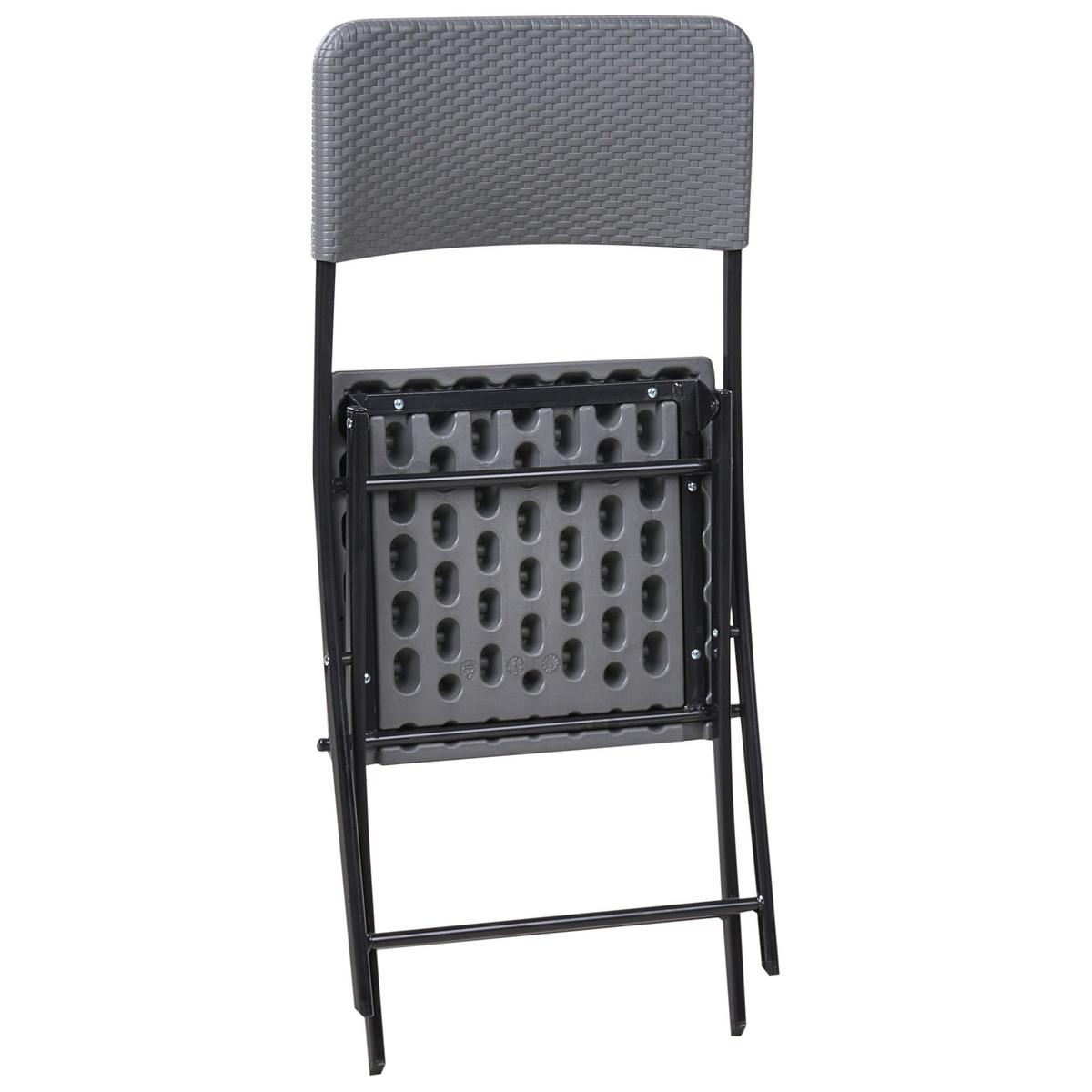 BISTRO-SET klappbar Grau Trappeto Trappeto - Grau, Kunststoff - Beliani