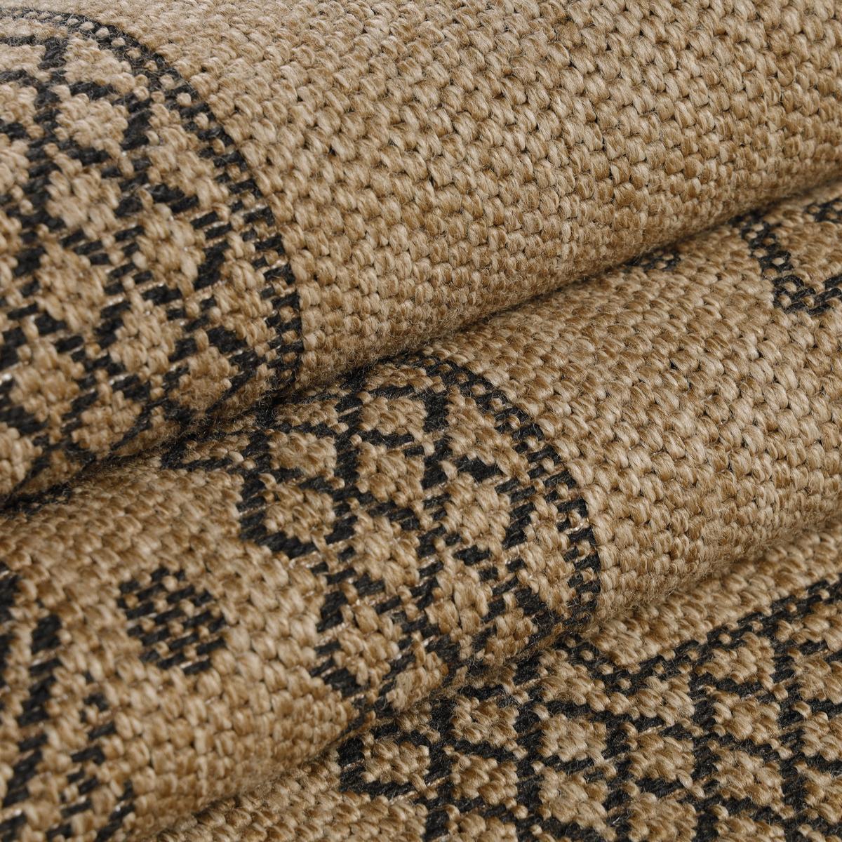 TEPPICH Outdoor KASBERG in Schwarz, im Vintage-Stil, aus Polypropylen, 120 x 170 cm - Beige, Textil (170/120cm) - KADIMA DESIGN