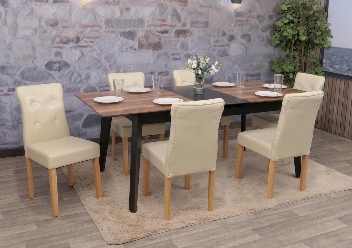 ESSZIMMERSTUHL Beige 6er-Set - Beige/Creme, Textil (41/88/55cm) - MCW